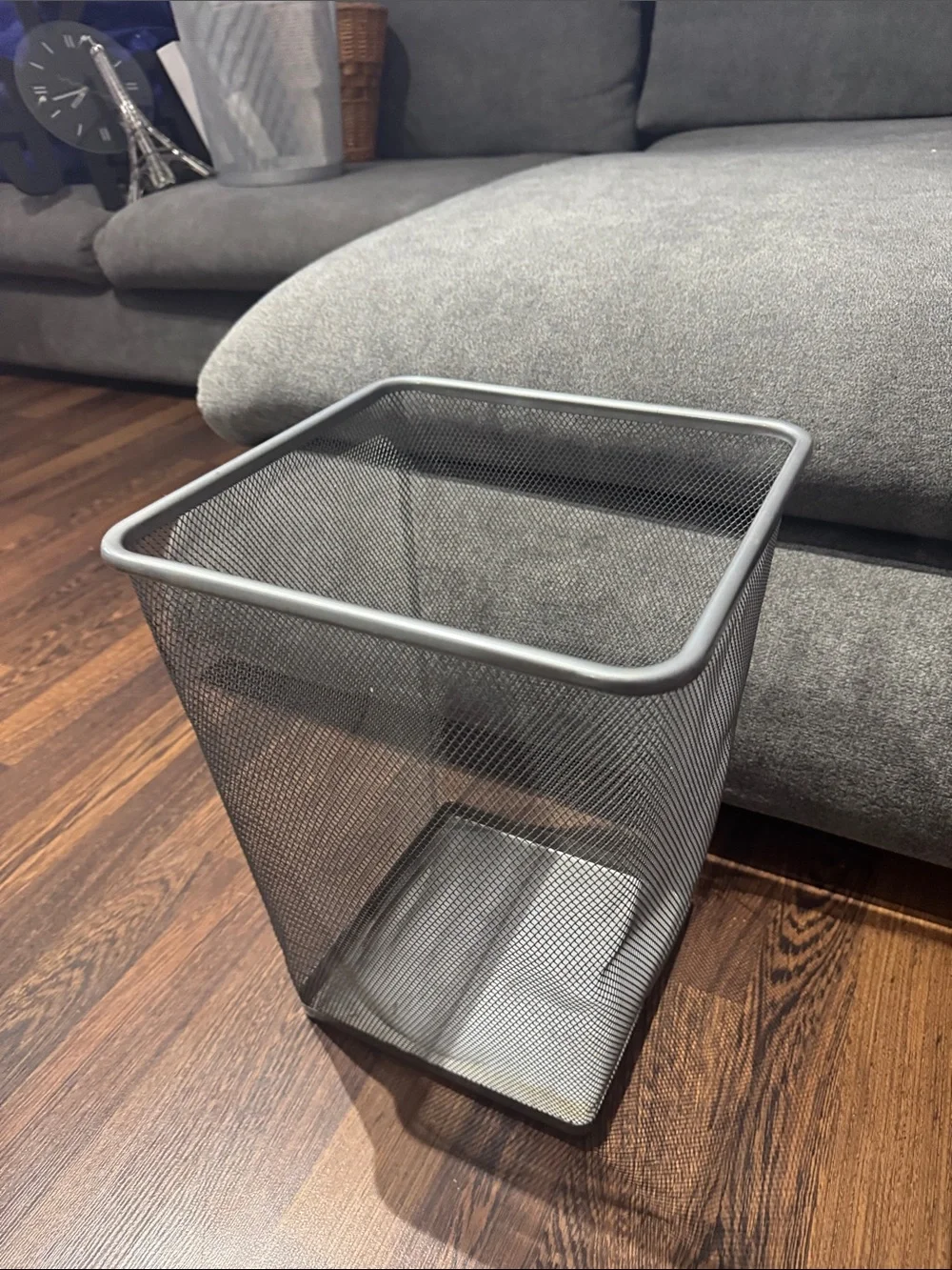 Mesh Wastebasket - Gray